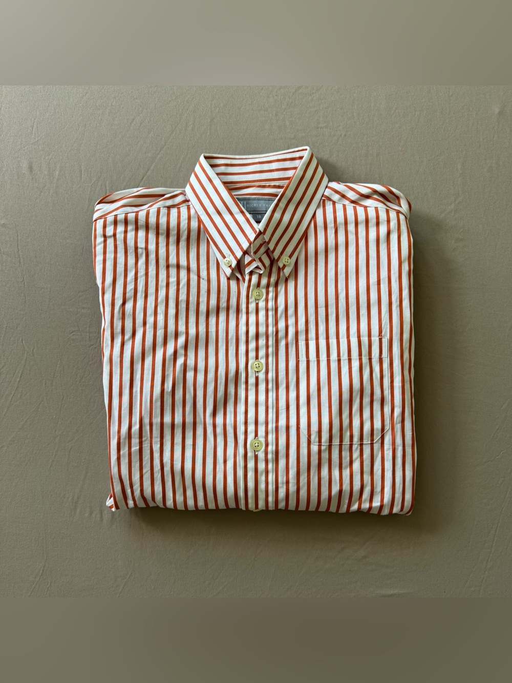 Hickey Freeman Striped Poplin Dress Shirt